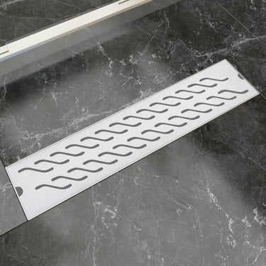 Gerade Duschrinne Wellen 530x140 mm Edelstahl